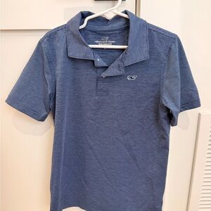 Vineyard Vines Navy Micro-Striped Boys' Polo